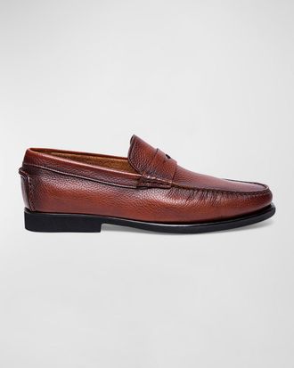 Santoni Men & apos;s Ikangia Leather Penny Loafers