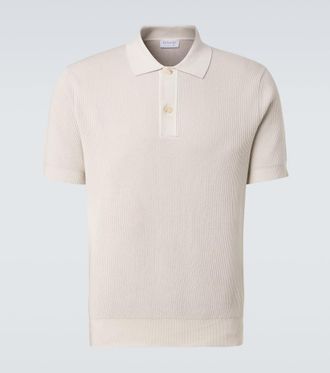 Sunspel Ribbed-knit cotton polo shirt