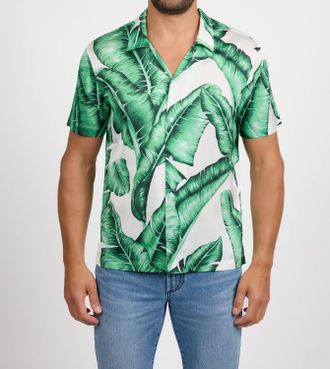 Monfrere Bond Short Sleeve Button Down Shirt In Beverly Hills