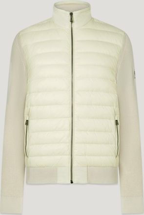 Belstaff Control Cardigan Mens Hybrid Down Knit Silver Birch Size 2XL