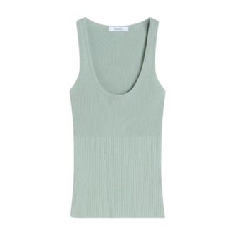 Max Mara Sleeveless Tops, female, Green, Size: XS Sleeveless Tops