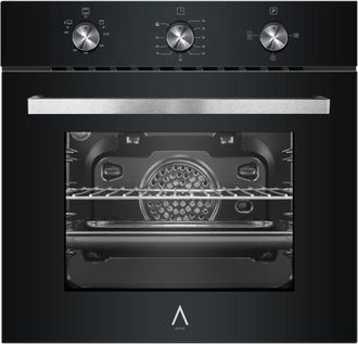 Alpha Horno De Gas Neptuno Elite Gas Cristal Negro. Encendido Autom&aacute;tico, Termostato, Ventilador Y Reloj. Alta Gama