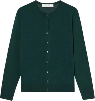 Brooks Brothers Relaxed Diamond Merino Vest - Dames - Vesten - Groen - XL - Wol - Truien & Vesten