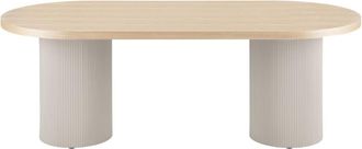 Moloo de comedor ovalada para 8/10 personas 220 cm fresno y arena