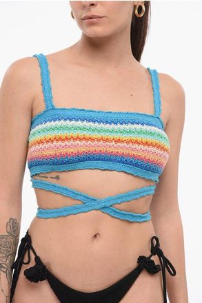 Alanui Crochet Bralette Top with Laces size S