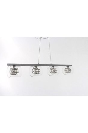 Netlighting Sonja 4 Light Chrome Bar Pendant Ceiling Light in Grey