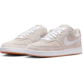 Nike Court Vision Low Sneaker in White/Gum Med Brown at Nordstrom Rack, Size 12.5