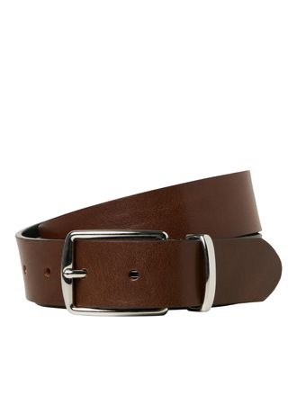 Jack & Jones Lederg&uuml;rtel JACK & JONES JACPRAGUE LEATHER BELT NOOS, Herren, Gr. 100, braun (braun stone), Leder, unifarben, G&uuml;rtel Lederg&uuml;rtel