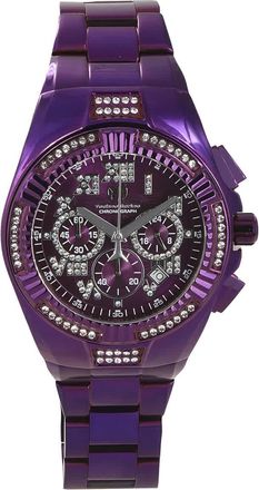 Technomarine Cruise Chronograph Quartz Crystal Purple Dial Mens Watch TM-121231