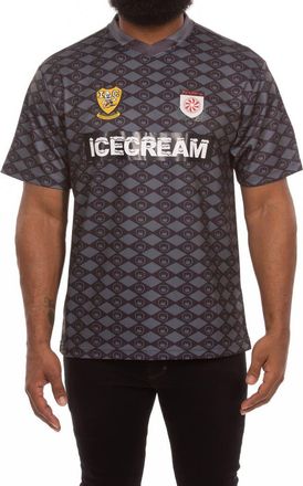 Icecream Frappe Short Sleeve Mesh V-Neck Jersey in Black at Nordstrom, Size Xx-Large