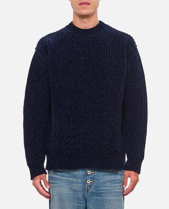 Junya Watanabe Navy Blue Ribbed Sweatshirt