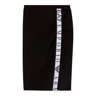 Emporio Armani Midi Skirts, female, Black, Size: XS Skirt with Hem Slit