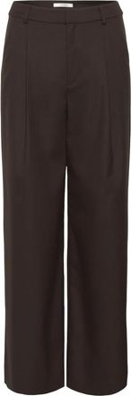 Gestuz Bruine Gzpaula Mw Broek - Dames - Wijde Broeken - Bruin - L - Polyester - Broeken
