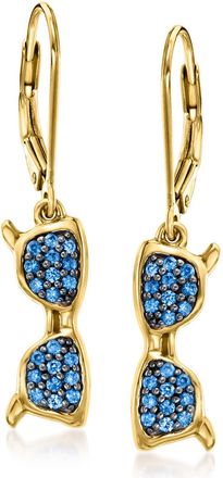 Ross-Simons Sapphire Sunglasses Drop Earrings in 18kt Gold Over Sterling