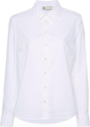 Tory Burch Witte Poplin Blouse met Knoopsluiting - Dames - Overhemden - Wit - M - Katoen - Overhemden
