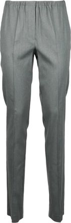 Alysi Linen Viscose Stretch Trousers - Grey