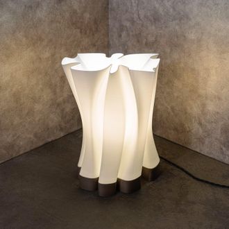 Jonathan Y Designs Flame 13.5 Modern Bohemian Plant-Based PLA 3D Printed Dimmable LED Table Lamp, White/Black