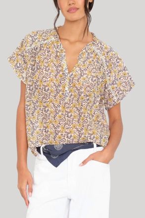 Xirena Baylee Floral Top In Sun Petals Yellow