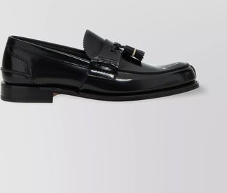 Churchs round toe leather loafers tassel detail