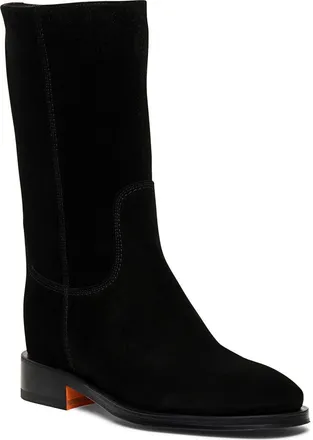 Santoni Suede boot in Black-N01 at Nordstrom, Size 10.5