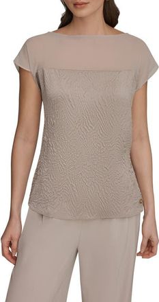 DKNY Mixed Media Top in Turin at Nordstrom, Size X-Large