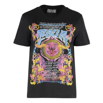 Versace Jeans Couture Dames, Tops, Zwart, Maat: S Katoen