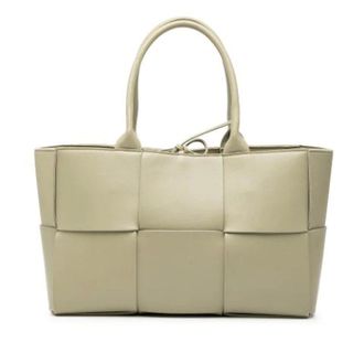 Bottega Veneta Pre-owned Tote Bags, female, Green, Size: ONE SIZE Pre-owned Leather Shoulder Bag