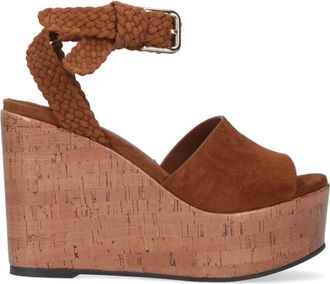 Jimmy Choo London Jori 100 Wedge Sandals - Brown