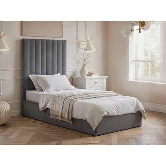 Flair Everley Single Ottoman Bed in Grey