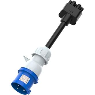 OEM Adaptador Cee De 3 Pines A Tesla, 16 A (di&aacute;metro Del Conector: 44 Mm), Extensi&oacute;n De Cable De Carga Para Veh&iacute;culos El&eacute;ctricos De Segunda Generaci&oacute;n Par