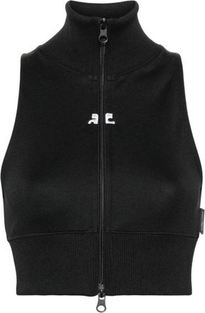 Courr&egrave;ges Turtleneck Trui - Dames - Coltruien - Zwart - M - Truien & Vesten