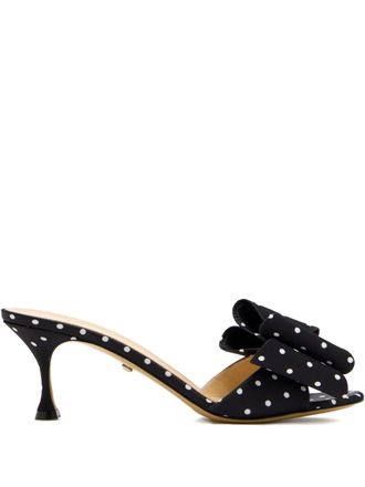 Mach & Mach 65mm Cadeau sandals - women - Fabric/Calf Leather/Calf Leather - 39 - Black