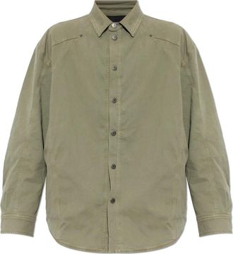 Off-white Ge&iuml;soleerd jack met geborduurd logo - Heren - Zomerjassen - Groen - 2XL - Leer - Jassen