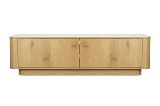 Mathi Design Mueble tv de madera clara con tapa de m&aacute;rmol
