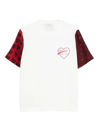 Lanvin T-shirt met hartprint - Wit
