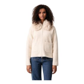 Joseph Ribkoff Giacca con collo in ecopelliccia rimovibile - - Jackets - Donna - Beige - 2XL