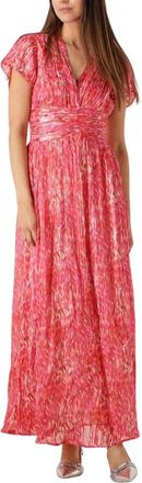 Notre-V Kleedjes, Dames, Rood, XS, Elegante Roze Maxi Jurk