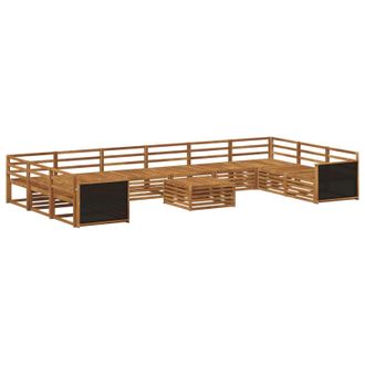 vidaXL Juegos De Sof&aacute;s 11 Uds. Madera De Acacia S&oacute;lida Vidaxl