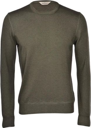 Gran Sasso Round-neck Knitwear, male, Green, 2XL, Stylish Paricollo Shirt