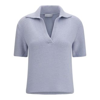 Gabriela Hearst Polo de manga corta de punto Sohan - Knitwear - Mujer - Azul - S