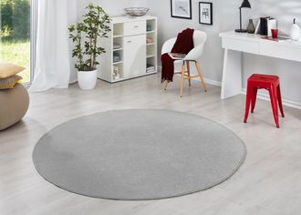 Hanse Home Teppich »Fancy« rund 7 mm Höhe Kurzflor, Weich, Einfarbig, Wohnzimmer, Schlafzimmer, Esszimmer