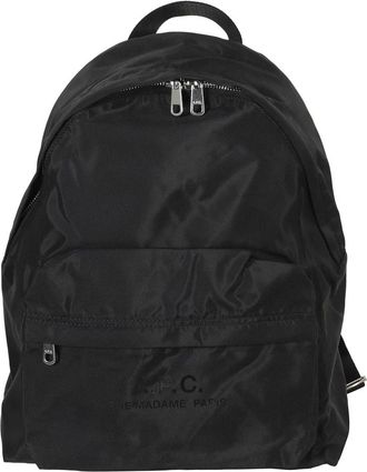 A.P.C. Backstage Small Backpack - Heren - Rugzakken - Zwart - ONE Size - Leer - Tassen