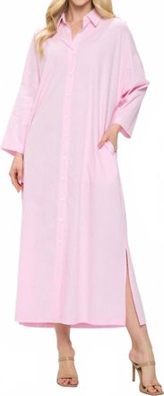 Adrienne Regan Stripe Dress In Pink