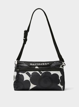 Marimekko Womens Neat Unikko black fabric crossbody bag