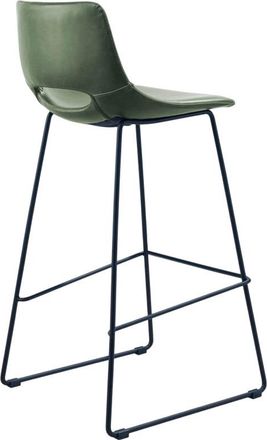 K Home Design Barhocker Sahara Sitzhöhe 76 cm, Kunstleder Grün
