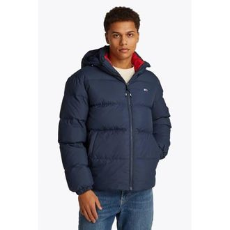 Tommy Jeans gewatteerde jas donkerblauw