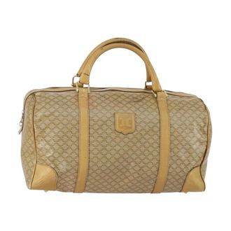 Celine Pre-owned Weekend Bags, female, Beige, Size: ONE SIZE Pre-owned Macadam Monogram Duffle Travel Bag