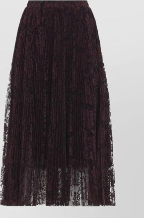 Ermanno Scervino lace pleated midi skirt