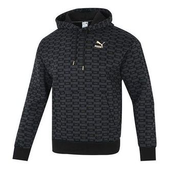 Puma Luxe Aop Full Print Logo Knit Black 534409-01