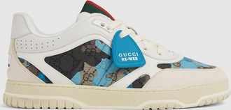 Gucci Mens Gucci Re-Web Sneaker, White, Leather